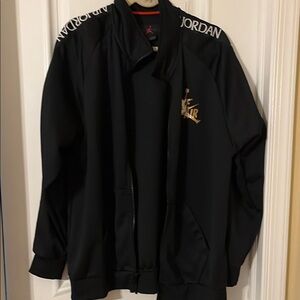 Jordan Black zip up with Gold Logo